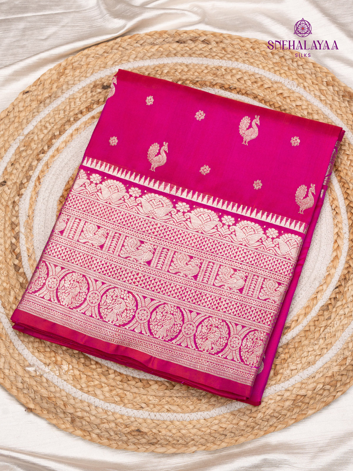 Pink Venkatagiri Silk Saree